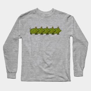 Funny Christmas Tree Pig Five Long Sleeve T-Shirt